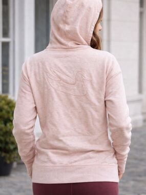 Southern Marsh Light Pink Zip Up Hoodie M Full Zip Drawstring Pocket Thumb Holes